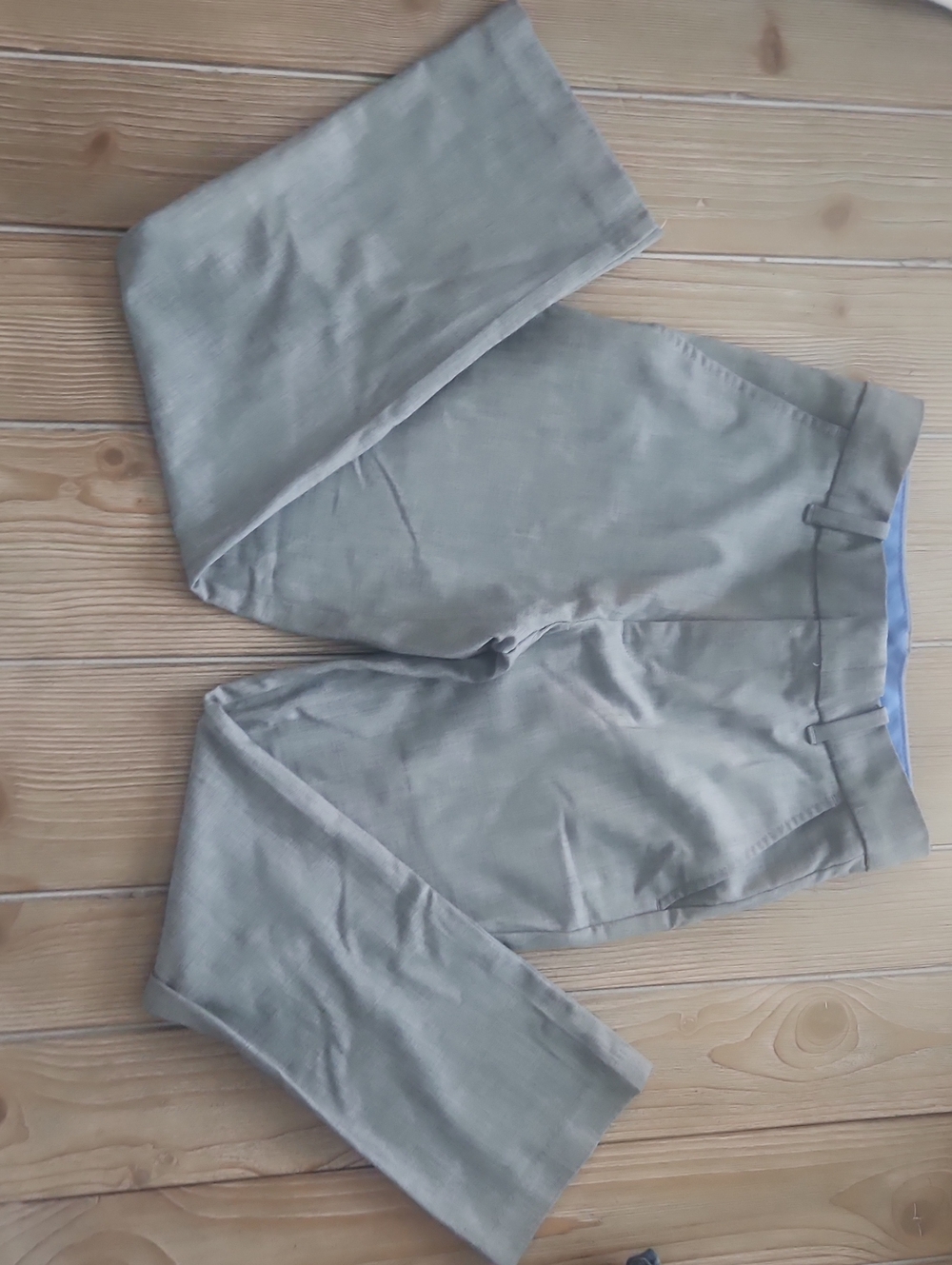 Boy's Light Gray Straight-Leg Dress Pants
